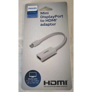 Philips Mini DisplayPort to HDMI Adapter White - NEW
